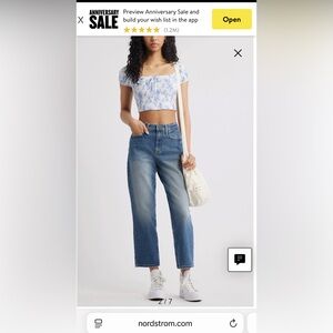 '90s High Waist Ankle Straight Leg Jeans